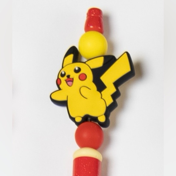 Pokémon Pikachu Custom Made Silicone Beaded Pen - Picture 2 of 2